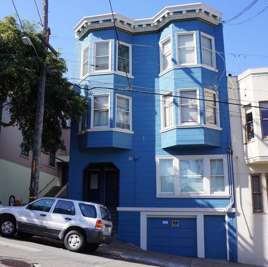 maison bleue à san francisco