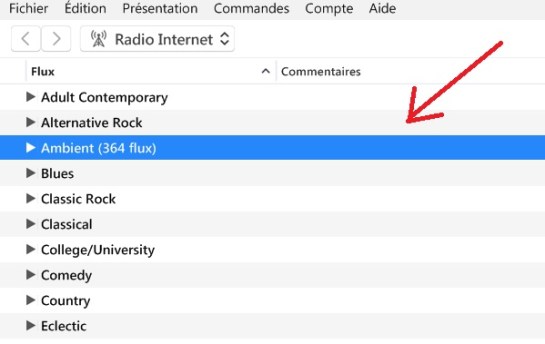ITUNES RADIO SATELLITE AMBIENT